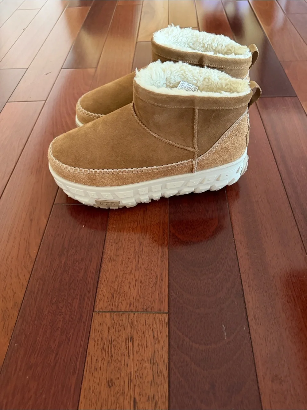 UGG Chestnut Brown Shearling-Lined Chukka Boots